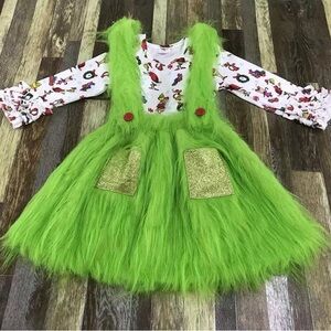 Grinch Shaggy Dress or Costume 6/12 mos